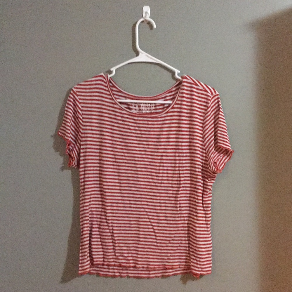 Striped red and white T-shirt